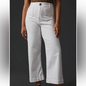 Maeve White Colette Wide Leg Jeans
